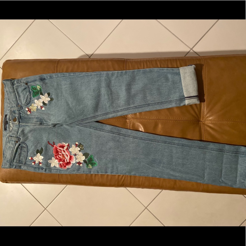 French Connection Floral Embroidered Jeans - Picture 2 of 8